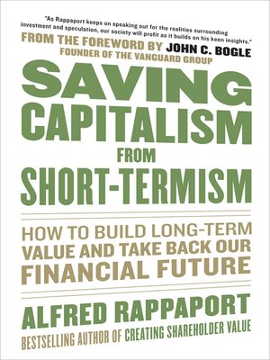 cover image of Saving Capitalism From Short-Termism